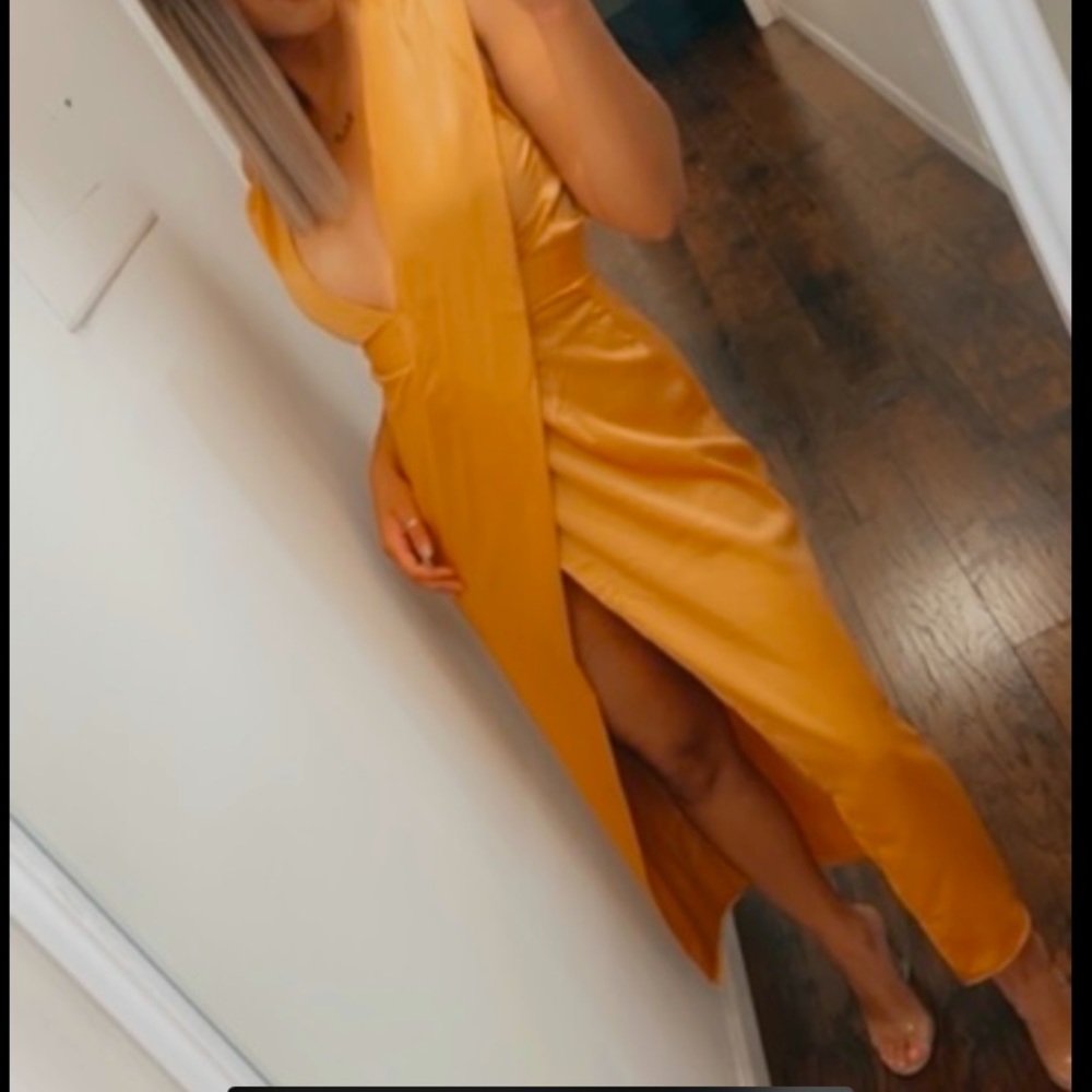 PrettyLittleThing Mustard dress